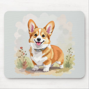 Alfombrilla De Ratón Lindo perro Corgi galés de Pembroke rojo