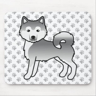 Alfombrilla De Ratón Lindo perro de dibujos animados Malamute de Alaska