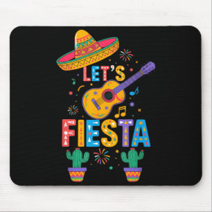 Alfombrilla De Ratón Lindo Vamos Fiesta Cactus Guitarra Mexicana Fiesta