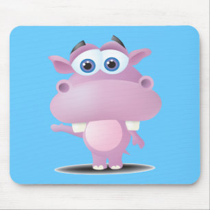 Alfombrilla De Ratón lindo y triste hippo