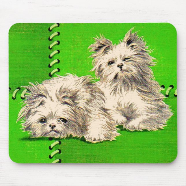 Alfombrilla De Ratón lindos perros floofos (Frente)