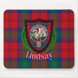 Alfombrilla De Ratón Lindsay Scottish Clan Tartan & Crest