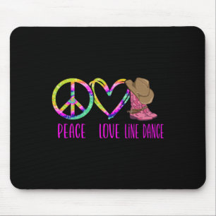 Alfombrilla De Ratón Line Dancing Dance Teacher Tie Dye Peace Love Line