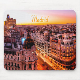 Alfombrilla De Ratón Línea aérea del Capitolio de Madrid