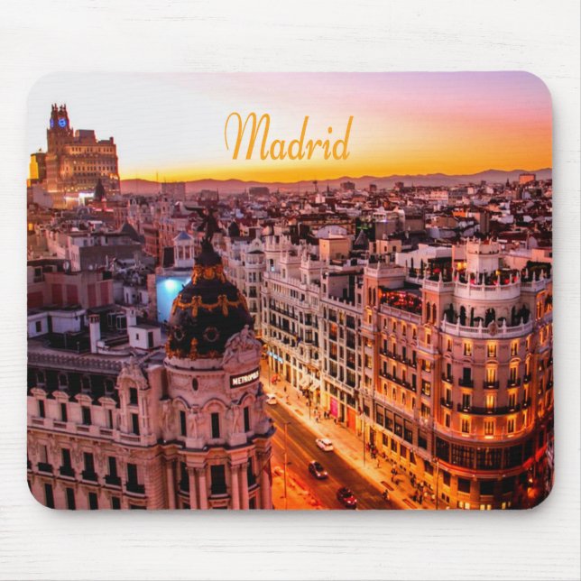 Alfombrilla De Ratón Línea aérea del Capitolio de Madrid (Frente)