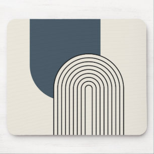 Alfombrilla De Ratón Línea de arte de estilo de Mid Century con arco az