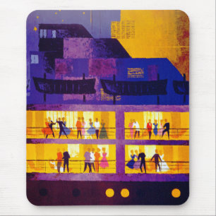 Alfombrilla De Ratón Línea de orientación ~ Fiesta en cubierta