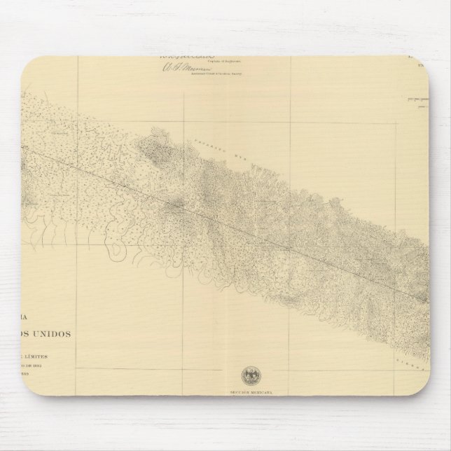 Alfombrilla De Ratón Línea Divisoria entre México 9 (Frente)