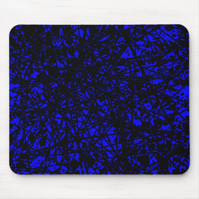 Alfombrilla De Ratón Líneas abstractas - Azul (Frente)