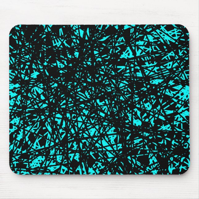 Alfombrilla De Ratón Líneas abstractas - cian (Frente)