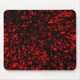 Alfombrilla De Ratón Líneas abstractas - rojo