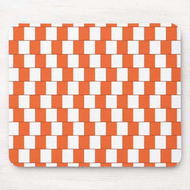 Alfombrilla De Ratón Líneas confusas Naranja (Frente)