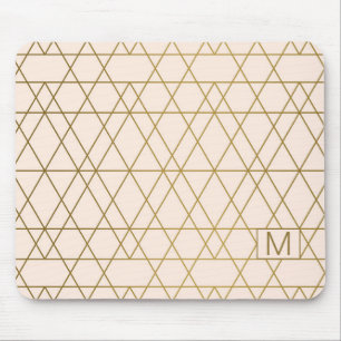 Alfombrilla De Ratón Líneas geométricas de oro