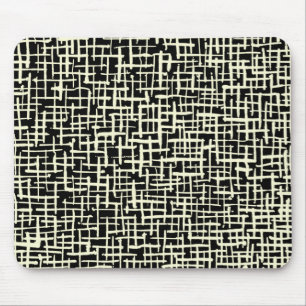 Alfombrilla De Ratón Líneas inky - Crema en negro