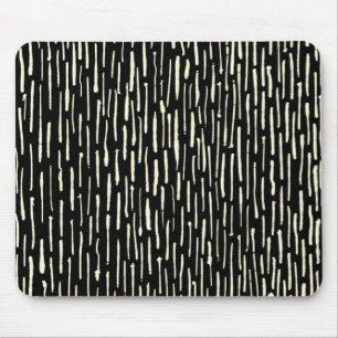 Alfombrilla De Ratón Líneas inky - Crema en negro