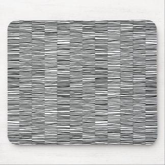 Alfombrilla De Ratón Líneas irregulares - Negro sobre blanco