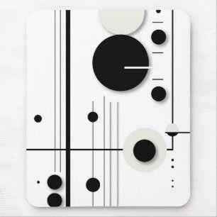 Alfombrilla De Ratón Líneas sinfónicas del círculo geométrico minimalis