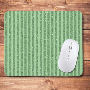 Alfombrilla De Ratón Líneas Verticales Simples con Brillo en Verde Bosq