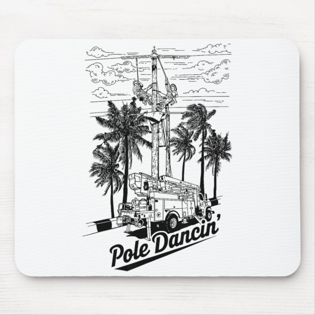 Alfombrilla De Ratón Lineman Le Dancin' Electrician Gift For Men Husban (Frente)