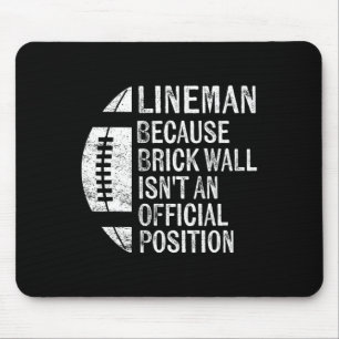 Alfombrilla De Ratón Lineman porque la pared de ladrillos no es posició