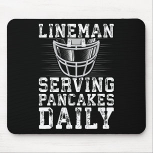 Alfombrilla De Ratón Lineman Sirve Pancakes Daily Football Lineman