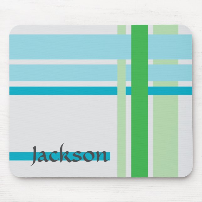 Alfombrilla De Ratón Lines in Blue and Lines in Green (Frente)