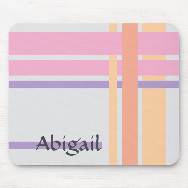 Alfombrilla De Ratón Lines in Pink and Lines in Orange (Frente)