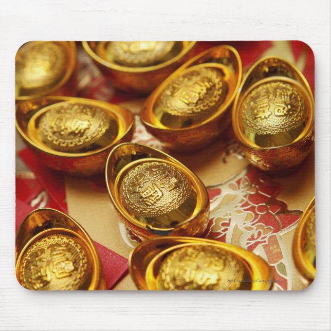 Alfombrilla De Ratón Lingotes chinos del oro (Frente)