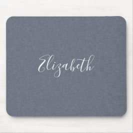 Alfombrilla De Ratón Lino azul gris elegante moderno personalizado