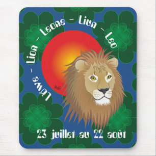 Alfombrilla De Ratón Lion 23 juillet au 22 août Tapi de souri