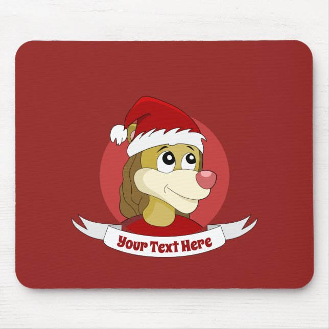 Alfombrilla De Ratón Lion holding a soccer ball cartoon mouse pad (Frente)