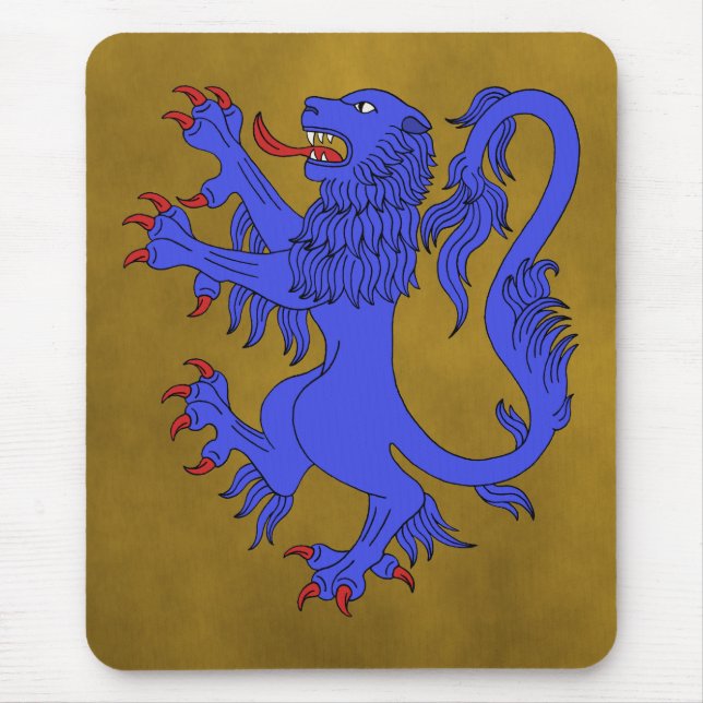 Alfombrilla De Ratón Lion Rampant Azure (Frente)