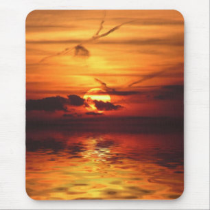 Alfombrilla de ratón Liquid Sunset Dorado