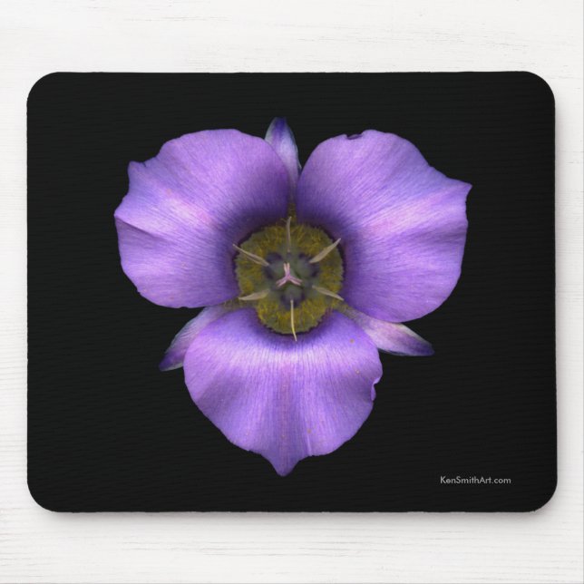 Alfombrilla De Ratón Lirio de Mariposa Mousepad, negro (Frente)