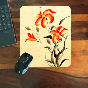 Alfombrilla De Ratón Lirio tigre - rojo