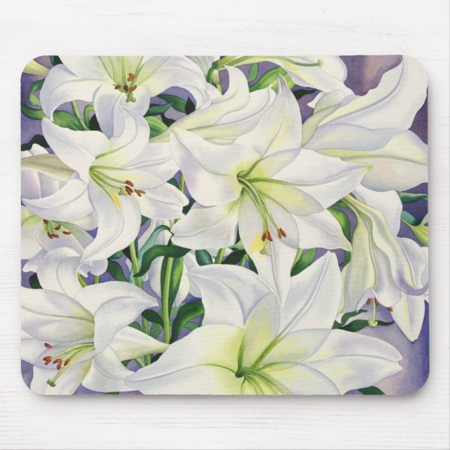 Alfombrilla De Ratón Lirios blancos 2008 (Frente)