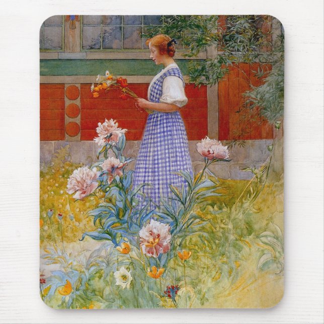 Alfombrilla De Ratón Lisbeth con peonías (Frente)