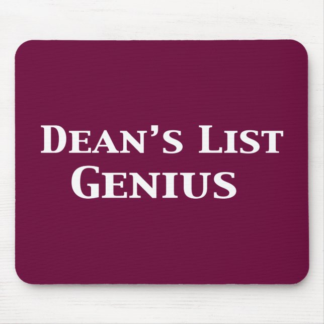 Alfombrilla De Ratón List Genius Gifts de decano (Frente)