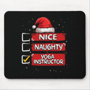 Alfombrilla De Ratón Lista de Navidad de Instructor de Yoga Bonito Trav