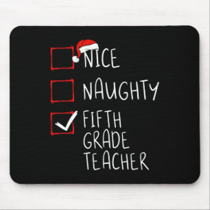 Alfombrilla De Ratón Lista De Navidades De Profesores De Quinto Grado D