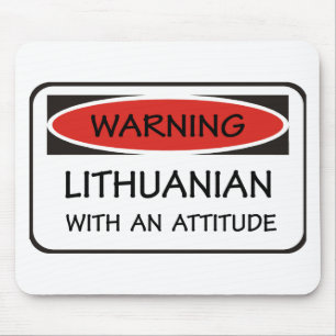 Alfombrilla De Ratón Lithuanian de la actitud