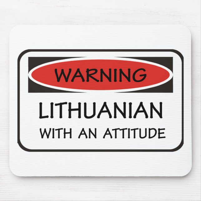 Alfombrilla De Ratón Lithuanian de la actitud (Frente)