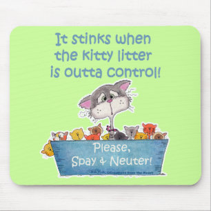 Alfombrilla De Ratón Litro Kitty Stinks