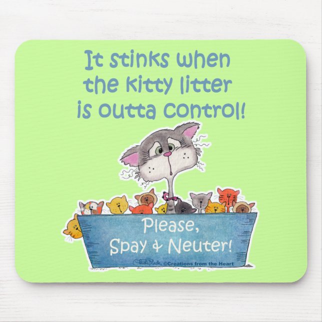 Alfombrilla De Ratón Litro Kitty Stinks (Frente)