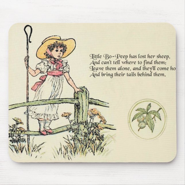 Alfombrilla De Ratón Little Bo Peep Nursery Rhyme (Frente)