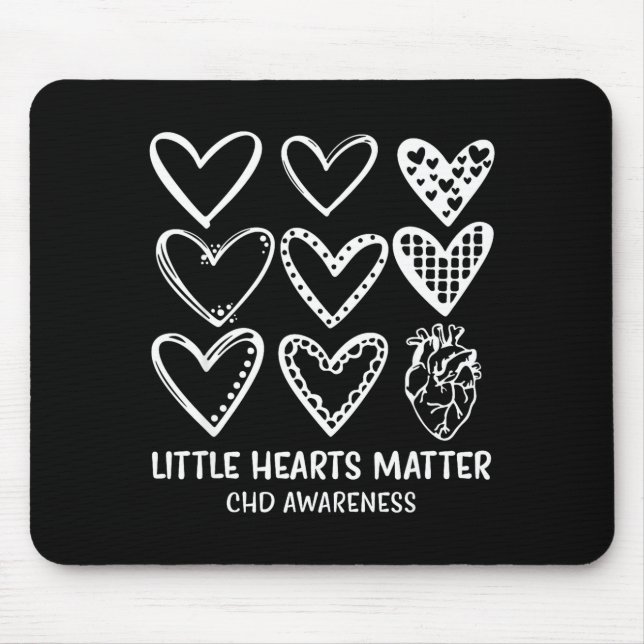 Alfombrilla De Ratón Little Hearts Chd Disease Awareness Heart Warrior  (Frente)