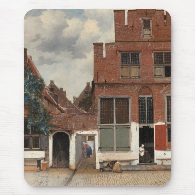 Alfombrilla De Ratón Little Street Johannes Vermeer (Frente)