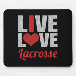 Alfombrilla De Ratón Live Lacrosse Love Lax Player Coach Goalie Stick H