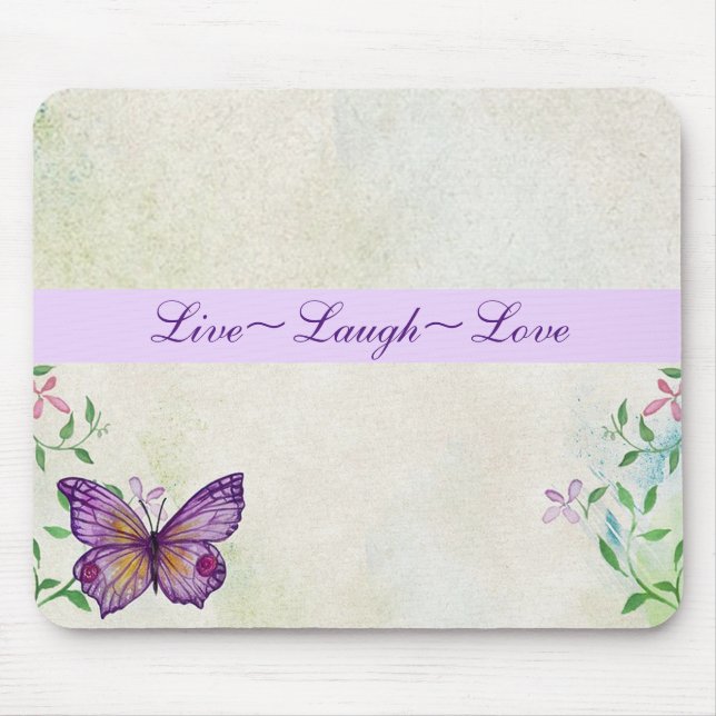 Alfombrilla De Ratón Live, Laugh, Love (Frente)