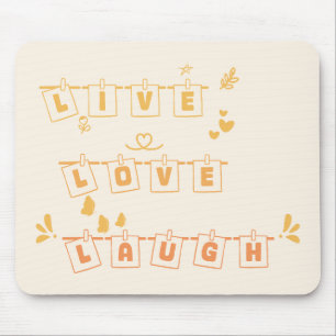 Alfombrilla De Ratón Live Love Lauder Cute Notedry Mousepad